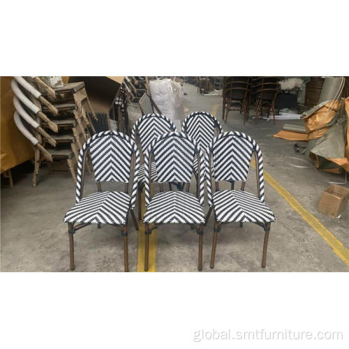 Stackable Rattan Beach Chair Rattan Furniture Restaurant Dining Wood Chairs Manufactory